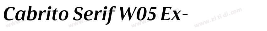 Cabrito Serif W05 Ex字体转换